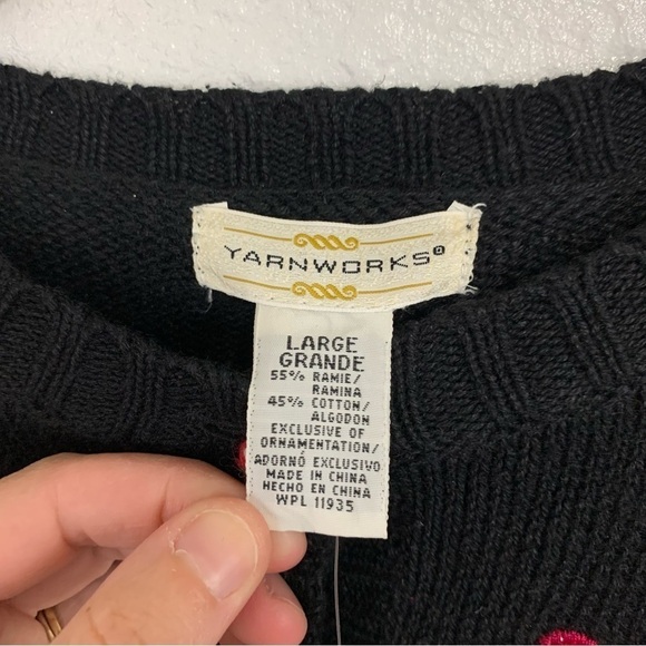 Vintage Christmas Rudolph The Red Nose Reindeer Knitted Ugly Sweater Size L NWT - Picture 6 of 6